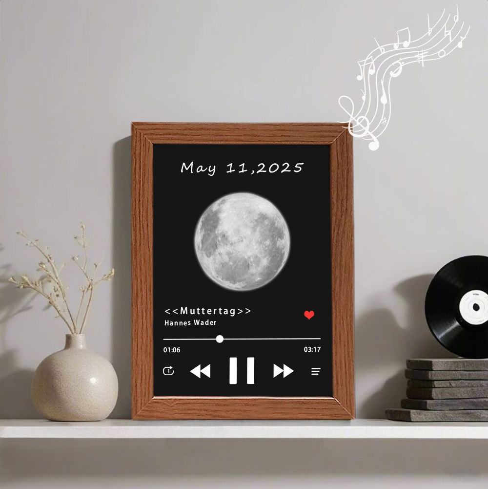 Personalisierter Musikrahmen mit mehreren Bildern und ganzer Songwiedergabe