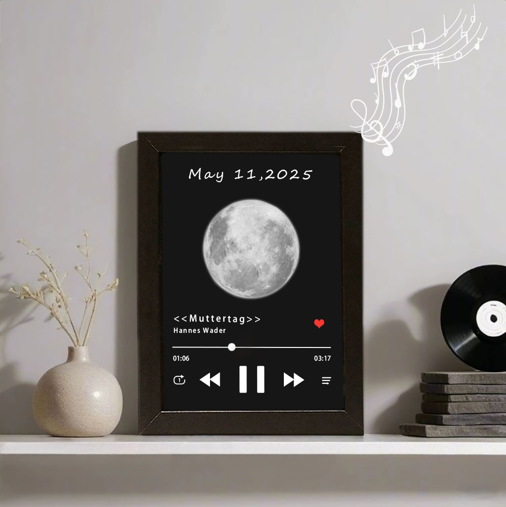 Personalisierter Musikrahmen mit mehreren Bildern und ganzer Songwiedergabe