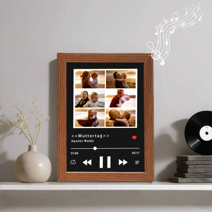 Personalisierter Musikrahmen mit mehreren Bildern und ganzer Songwiedergabe