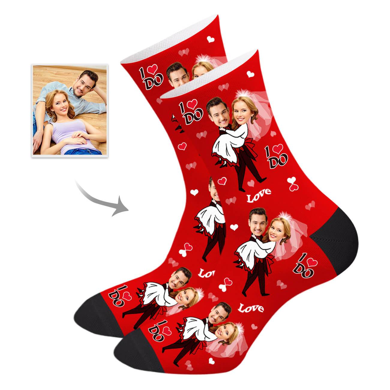 Personalisierte Foto-Socken Mit Gesicht Des Partners Geschenk Für Den Liebsten