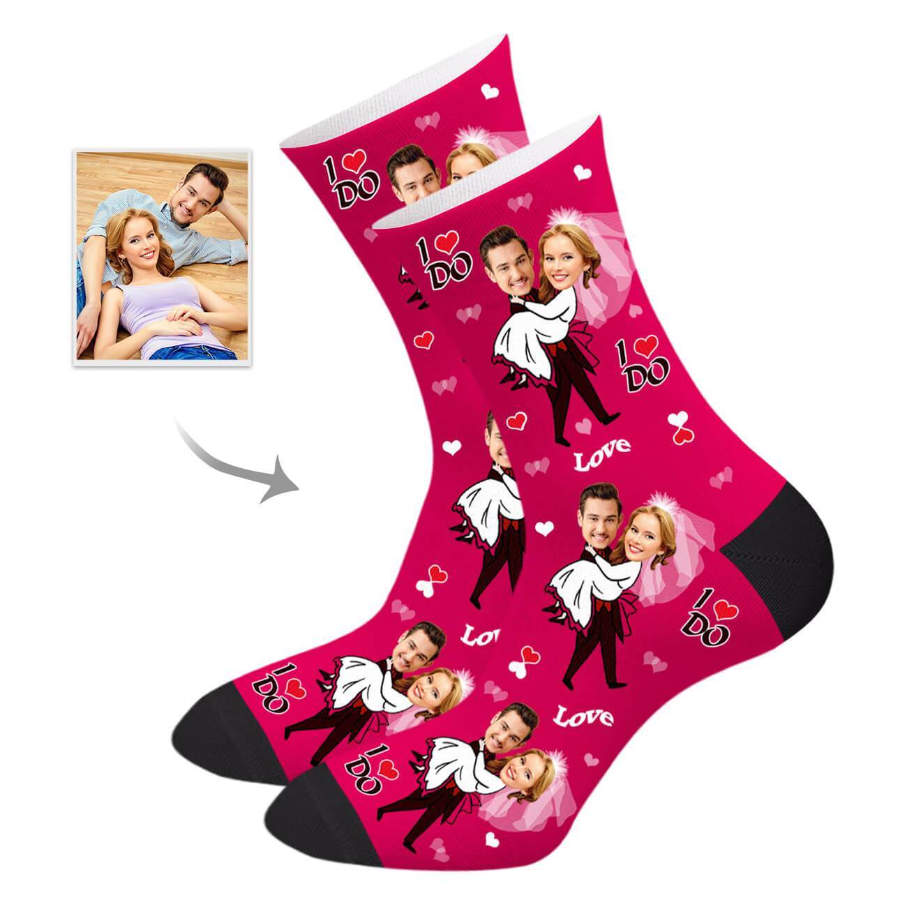 Personalisierte Foto-Socken Mit Gesicht Des Partners Geschenk Für Den Liebsten