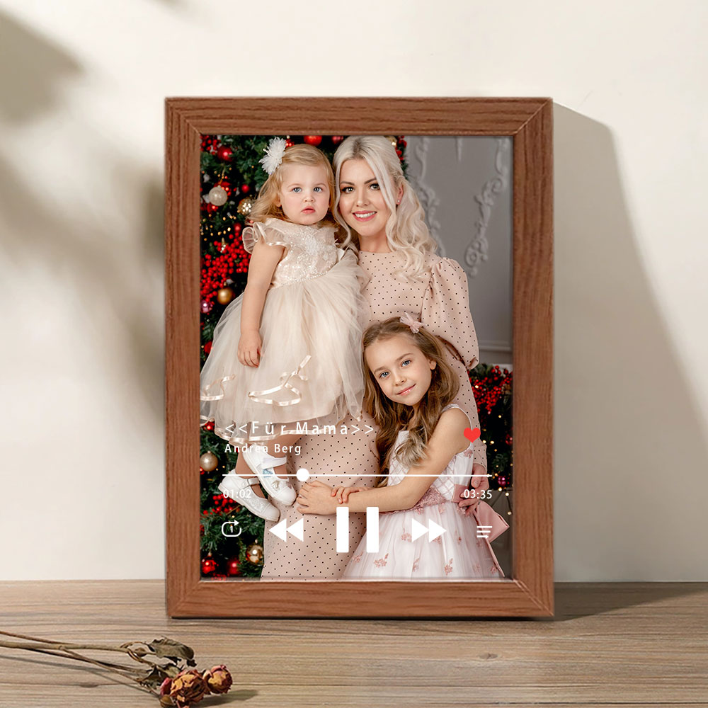 Personalisierbarer Musikfoto Rahmen mit vollständiger Songwiedergabe für Mama