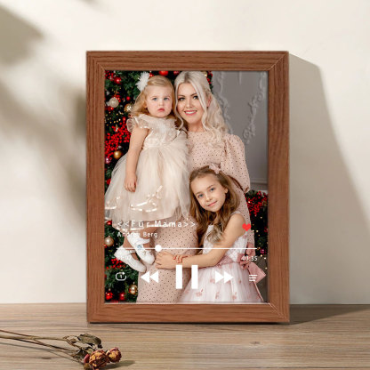 Individueller Musikrahmen mit Mondmotiv Geburtsdatum und vollständiger Songwiedergabe