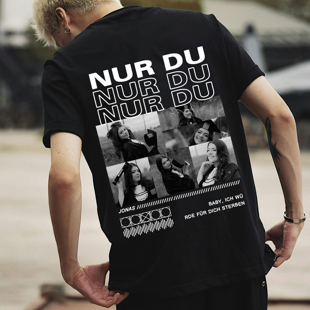 Personalisiertes Collage Foto TShirt Geschenk Für Freundin Oder Freund