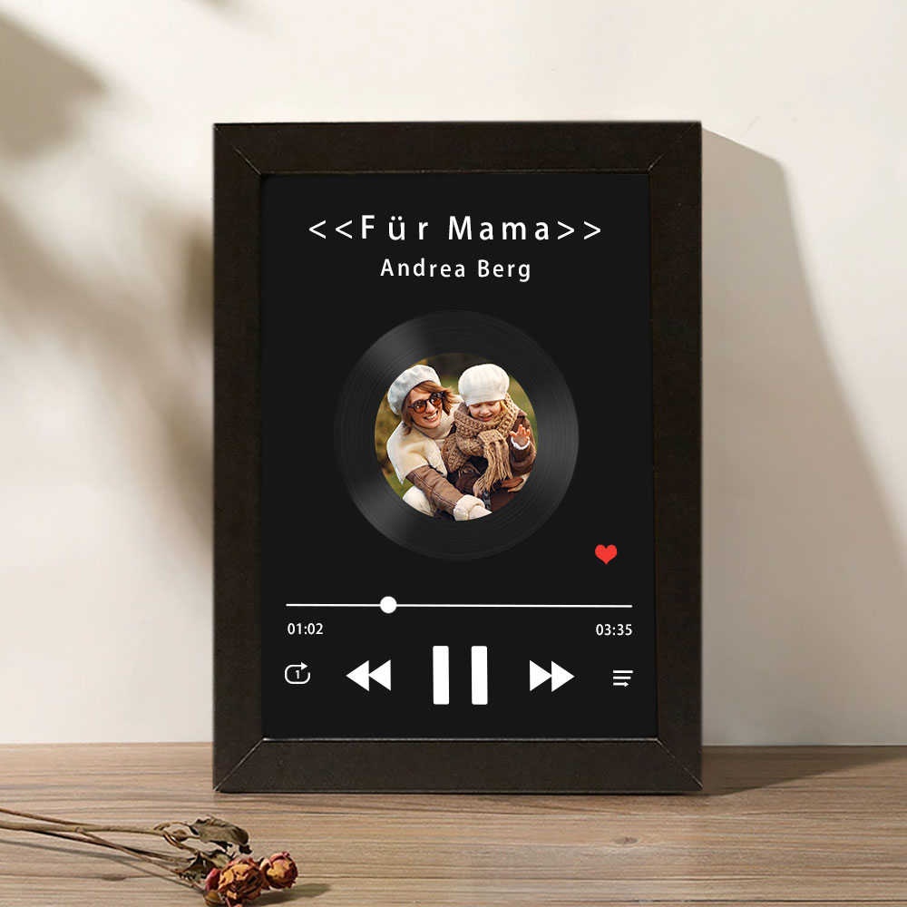 Personalisierbarer Musikfoto Rahmen mit vollständiger Songwiedergabe für Mama