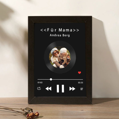 Personalisierbarer Musikfoto Rahmen mit vollständiger Songwiedergabe für Mama