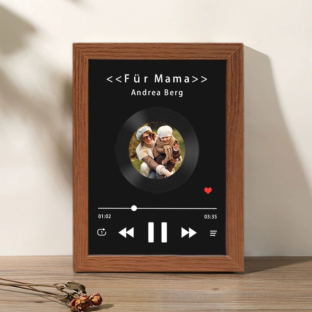 Anpassbarer Musikrahmen Lade dein Lied und Foto hoch für ein einzigartiges Geschenk