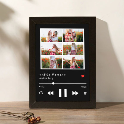 Personalisierter Musikrahmen mit mehreren Bildern und ganzer Songwiedergabe