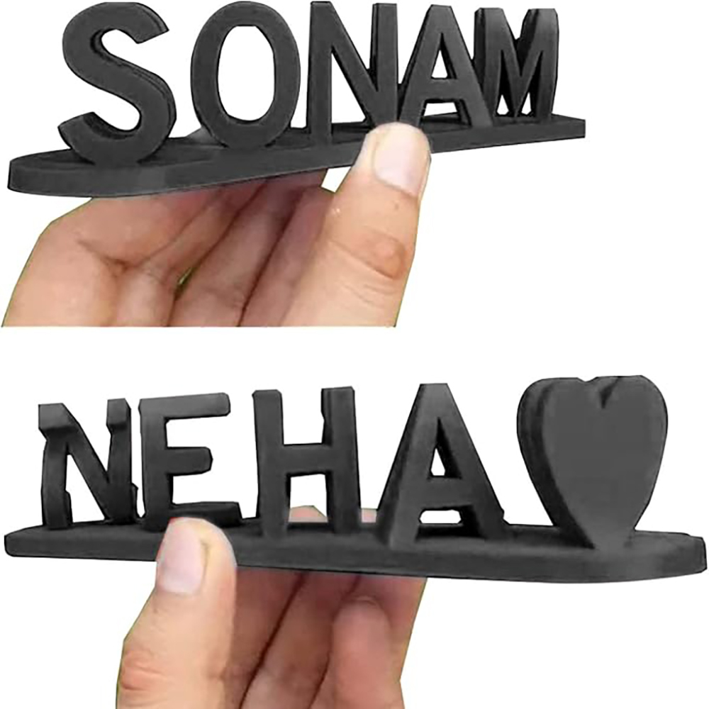 Maßgefertigte Doppelnamen-Illusions-Love 3D Gedruckte Personalisierte 