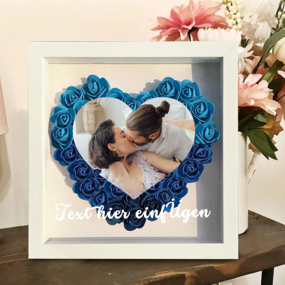 Muttertags Blumen Schattenbox Trockenrosen Namensrahmen Personalisierte Bilder Blumen Schattenbox