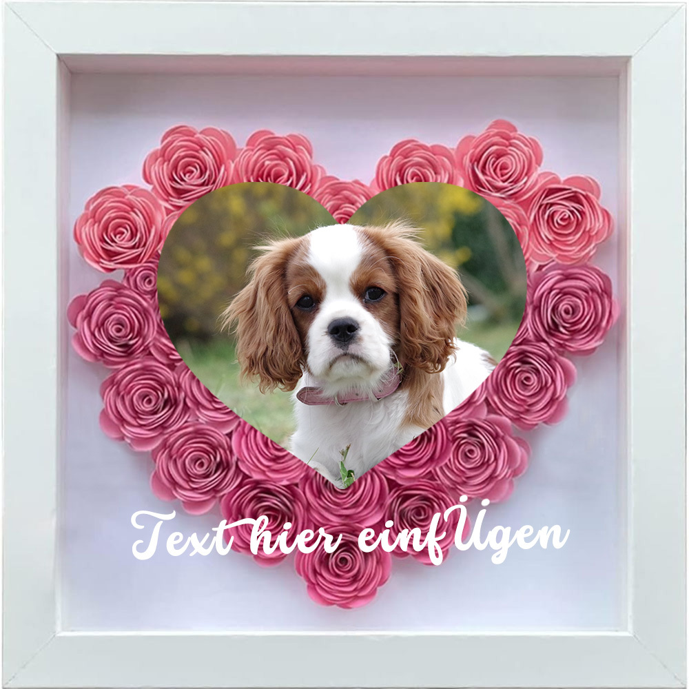 Muttertags Blumen Schattenbox Trockenrosen Namensrahmen Personalisierte Bilder Blumen Schattenbox