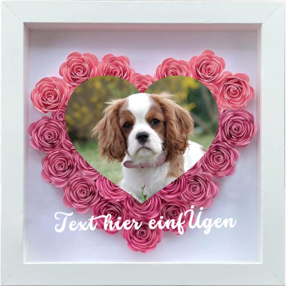 Muttertags Blumen Schattenbox Trockenrosen Namensrahmen Personalisierte Bilder Blumen Schattenbox