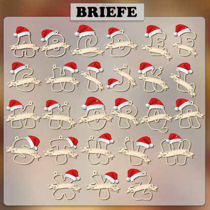 Personalisierter Initialen Babyname Ornament 4D Wackelkopf Ornament Erstes Weihnachtsfest des Babys Geschenk zur Babyparty