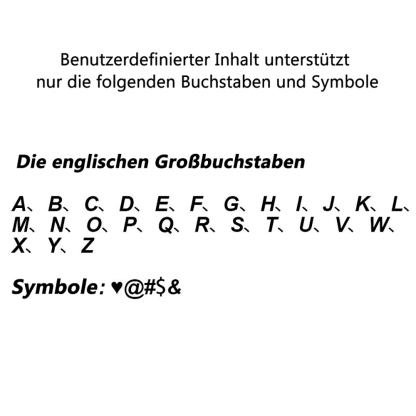 Maßgefertigte Doppelnamen-Illusions-Love 3D Gedruckte Personalisierte Wendeschrift Namensschild Beidseitig Anpassbare Wörterplatte