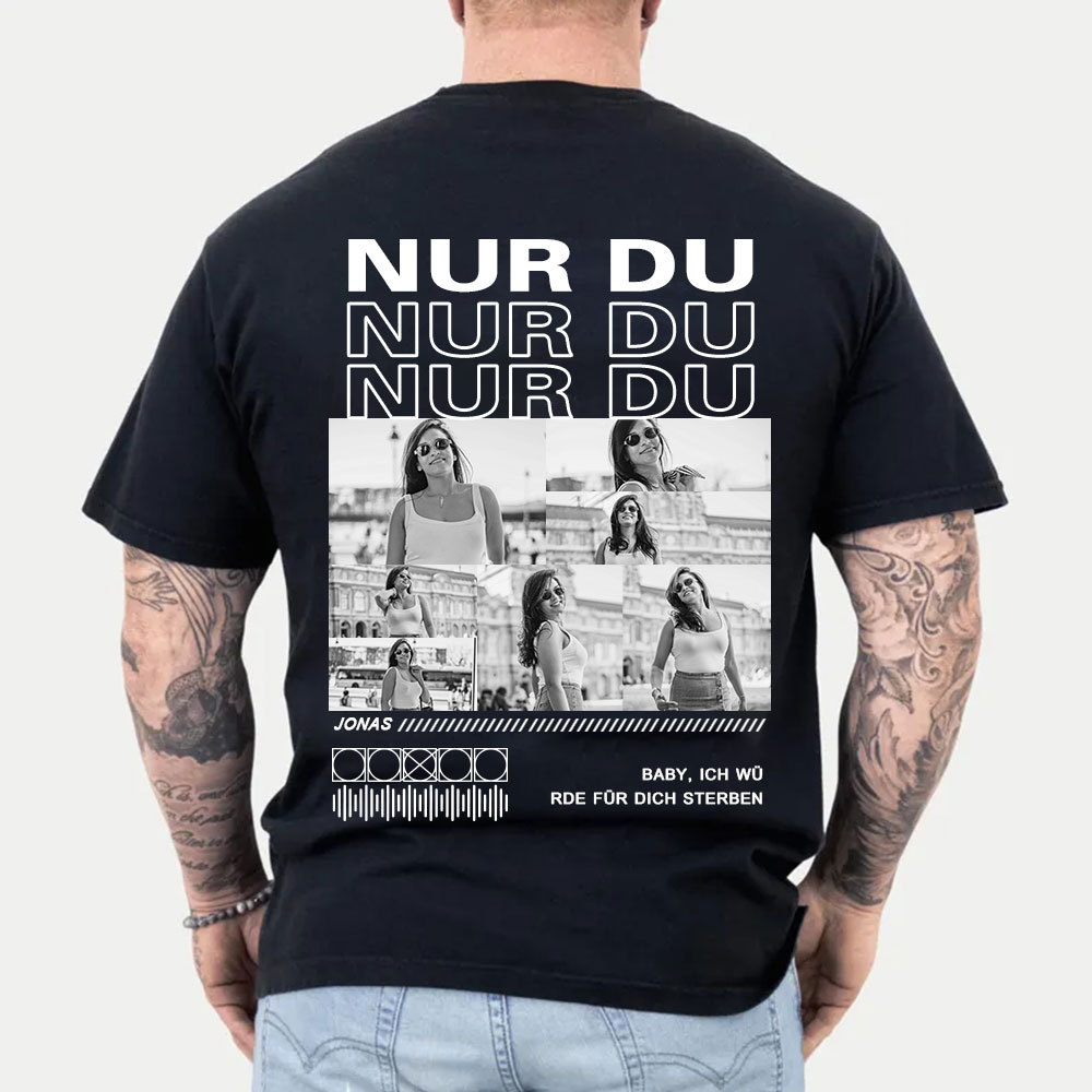 Personalisiertes Collage Foto TShirt Geschenk Für Freundin Oder Freund