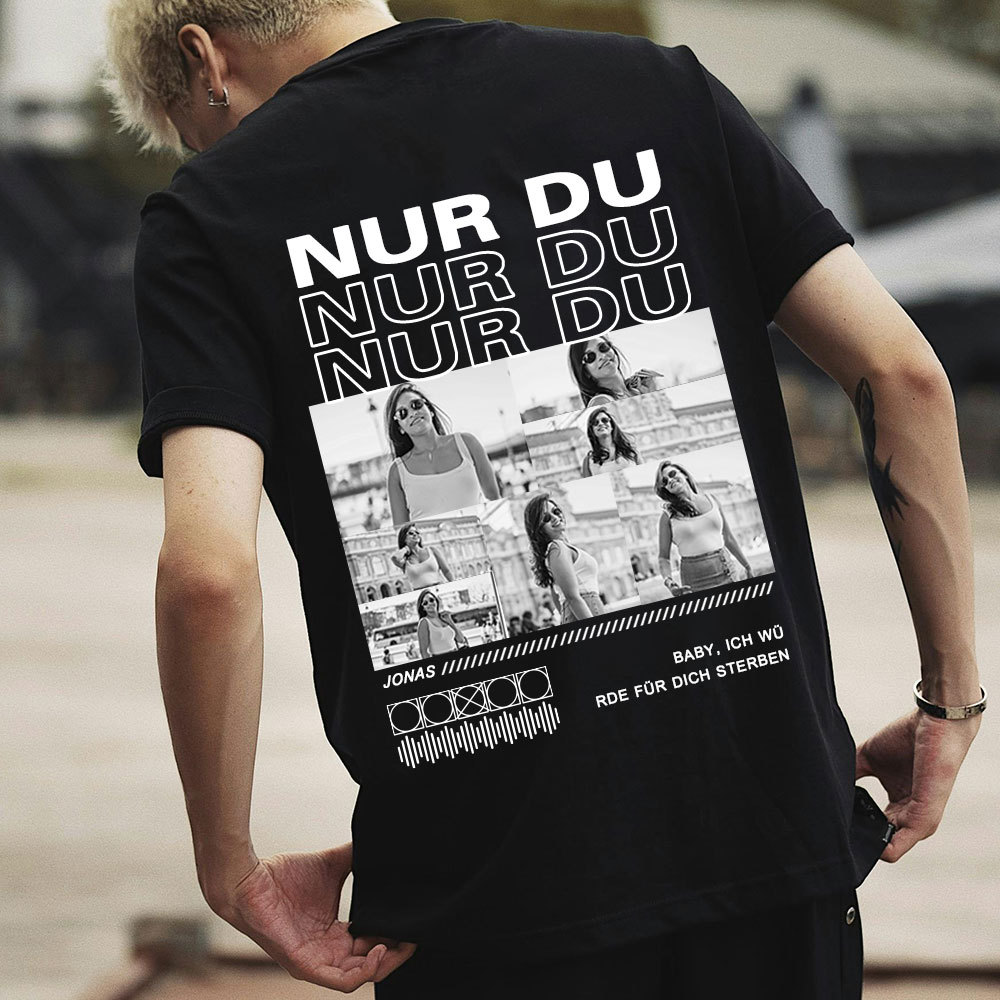 Personalisiertes Collage Foto TShirt Geschenk Für Freundin Oder Freund