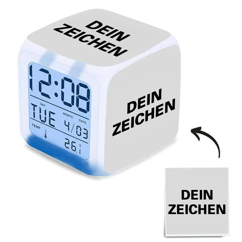 Personalisierte Foto Oder Logo Wecker Mit Mehreren Fotos Bunte Lichter Geschenk Für Sie