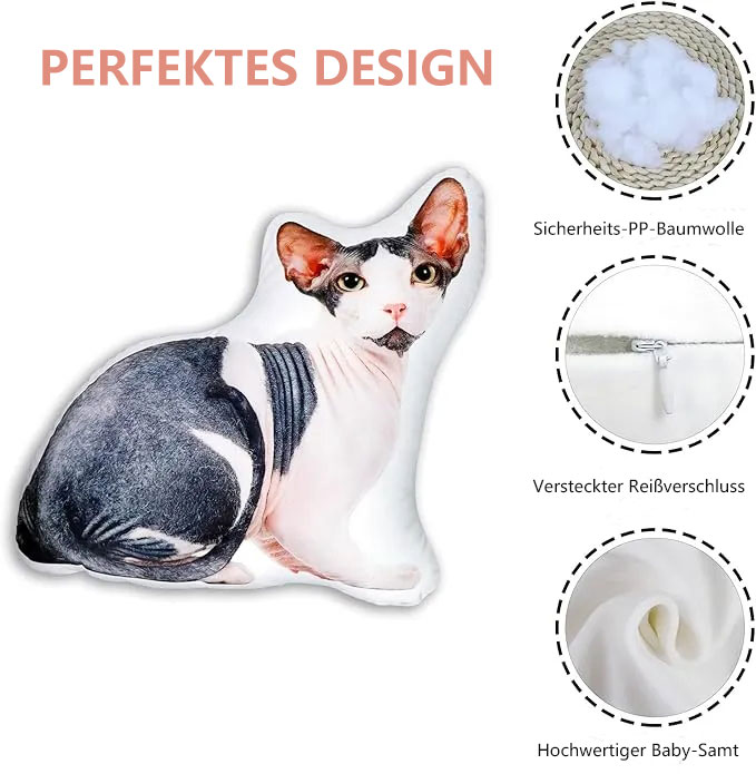 Individuelles Kissen Personalisiertes Gesicht Körperkissen Customized Haustier Kopfkissen