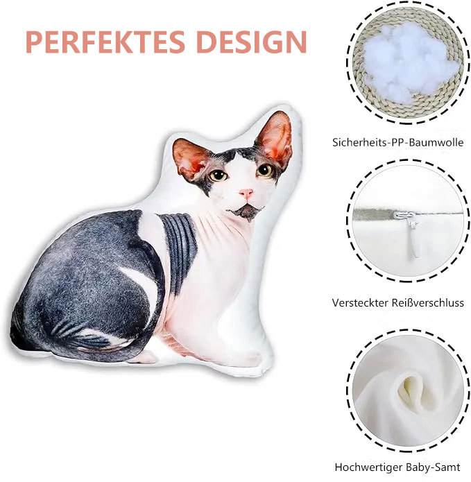 Individuelles Kissen Personalisiertes Gesicht Körperkissen Customized Haustier Kopfkissen