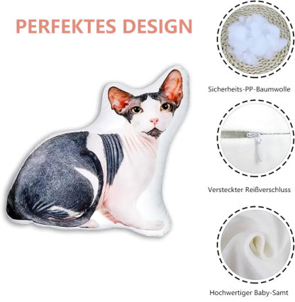 Individuelles Kissen Personalisiertes Gesicht Körperkissen Customized Haustier Kopfkissen