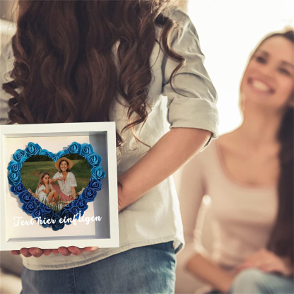 Muttertags Blumen Schattenbox Trockenrosen Namensrahmen Personalisierte Bilder Blumen Schattenbox