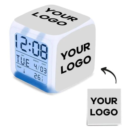 Personalisierte Foto Oder Logo Wecker Mit Mehreren Fotos Bunte Lichter Geschenk Für Sie