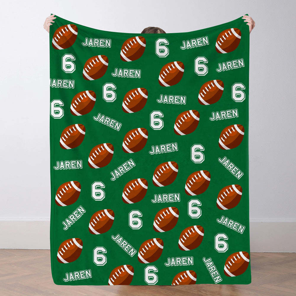 Personalisiertes Fußballdecke Mit Namen Individuelle Teamdecke Fußball Geschenk Für Spieler Und Fans