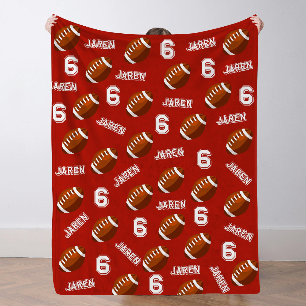 Personalisiertes Fußballdecke Mit Namen Individuelle Teamdecke Fußball