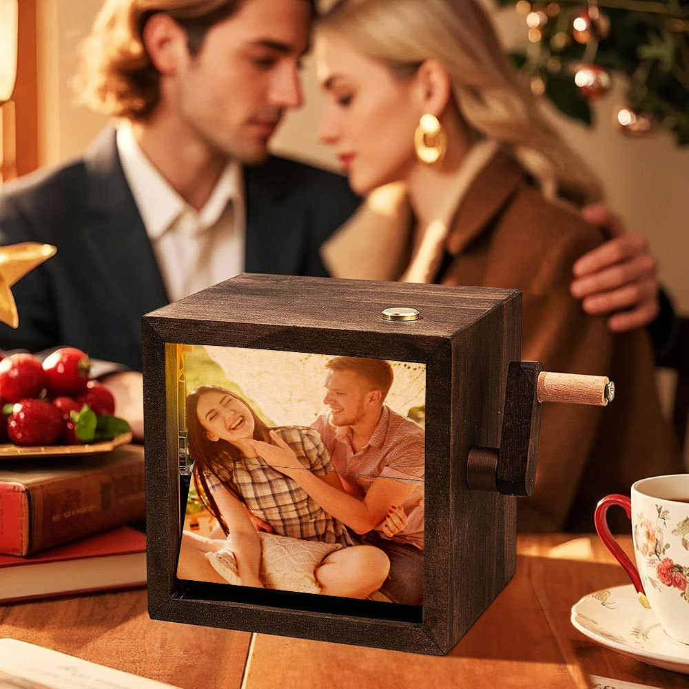 Handbetriebener Flipbook Bilderrahmen Individuelles Fotowürfel Album Perfektes Weihnachtsgeschenk