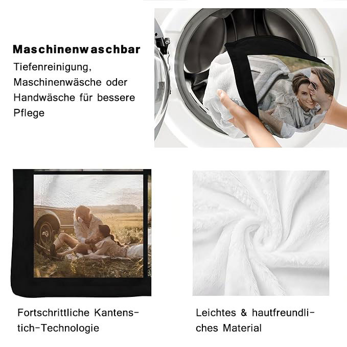 Personalisierte Fotodecke Mit Collage Und Text Muttertagsgeschenk Erinnerungsstück Mit Foto