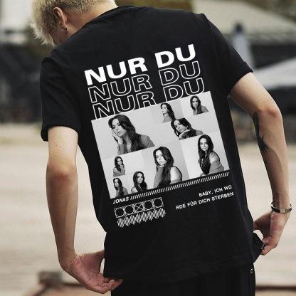 Personalisiertes Collage Foto TShirt Geschenk Für Freundin Oder Freund