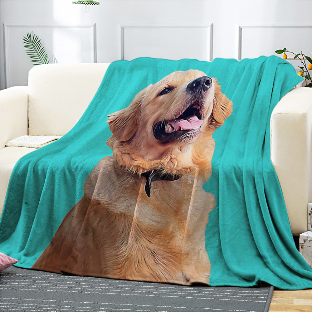 Personalisierte Fotodecke mit Foto Katze Hund Kuscheldecke Flauschige Decke mit eigenem Bild