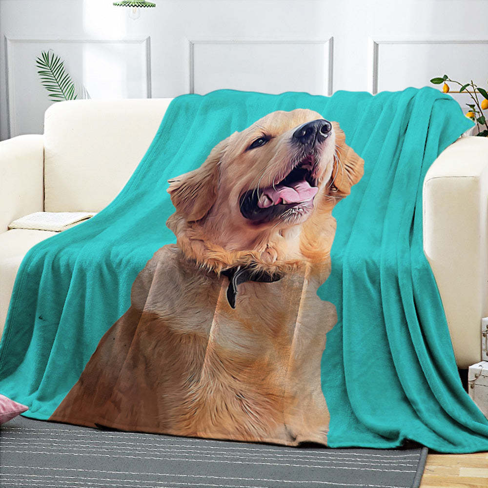 Personalisierte Fotodecke mit Foto Katze Hund Kuscheldecke Flauschige Decke mit eigenem Bild