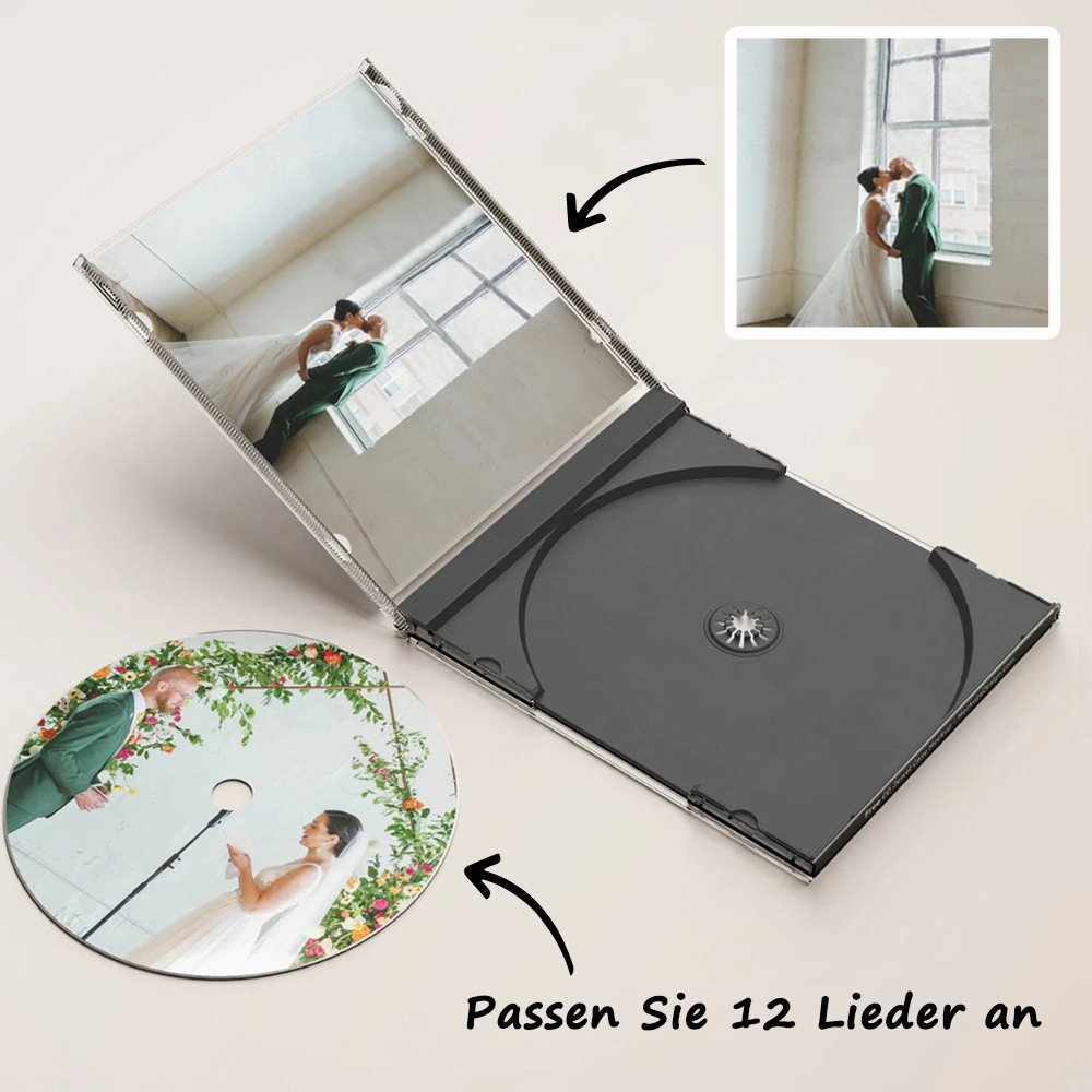 Personalisierte Foto CD Mixtape 12 Songs Playlist Mit Individuellen Liedern Jewel Case CD Cover Geschenk