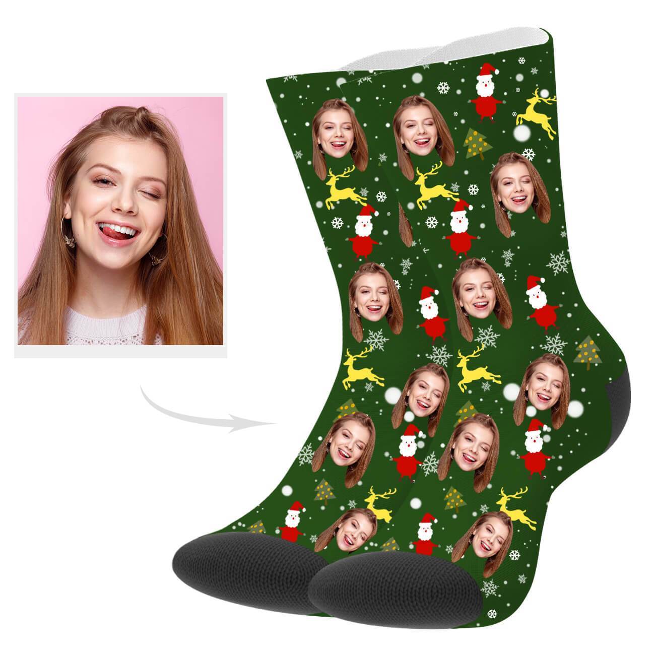 Weihnachtssocken Foto Socken Gesicht Socken Personalisierte Gesicht So