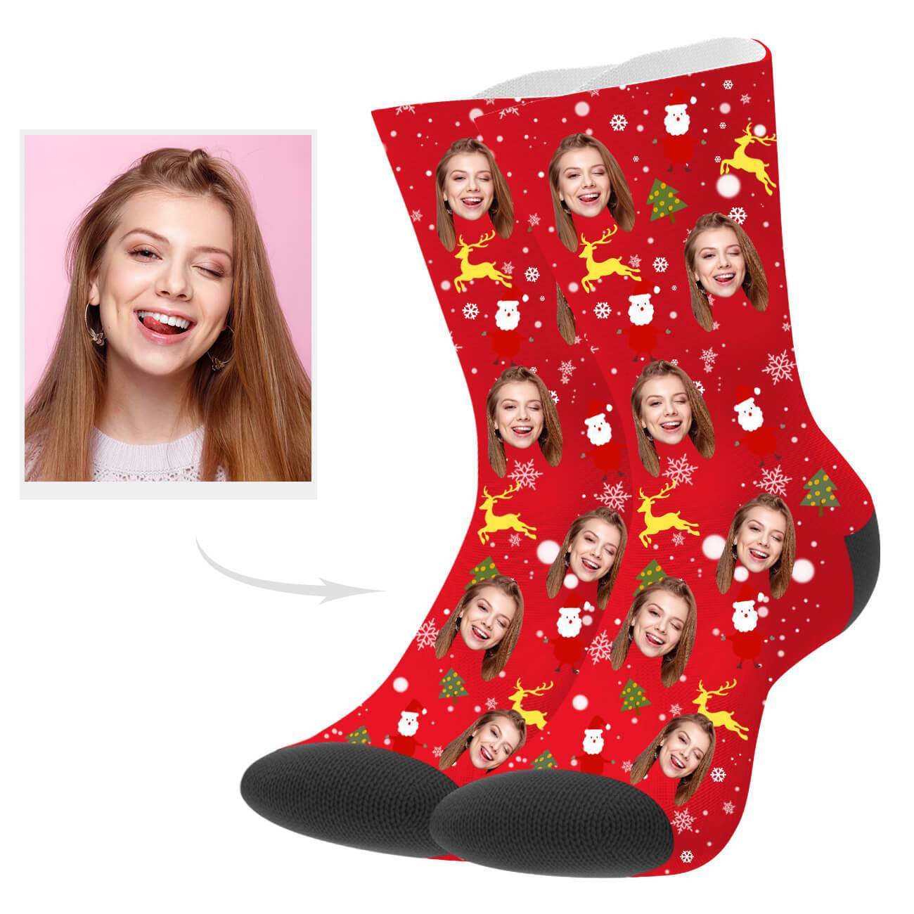 Weihnachtssocken Foto Socken Gesicht Socken Personalisierte Gesicht Socken