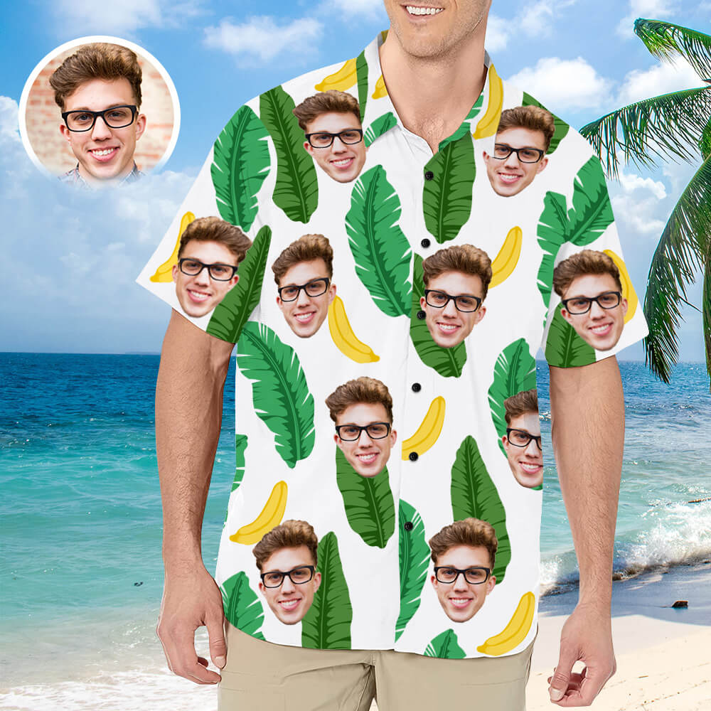 Personalisierte Hawaii-Hemd Mit Gesicht Individuelles Shirt Geschenk F
