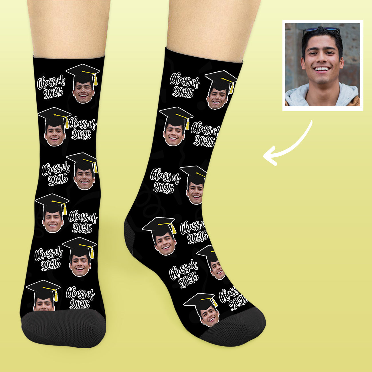 Personalisierte Abschlussgeschenk Socken Klasse Von 2025 Mit Foto Graduation Geschenke Für Sie Und Ihn