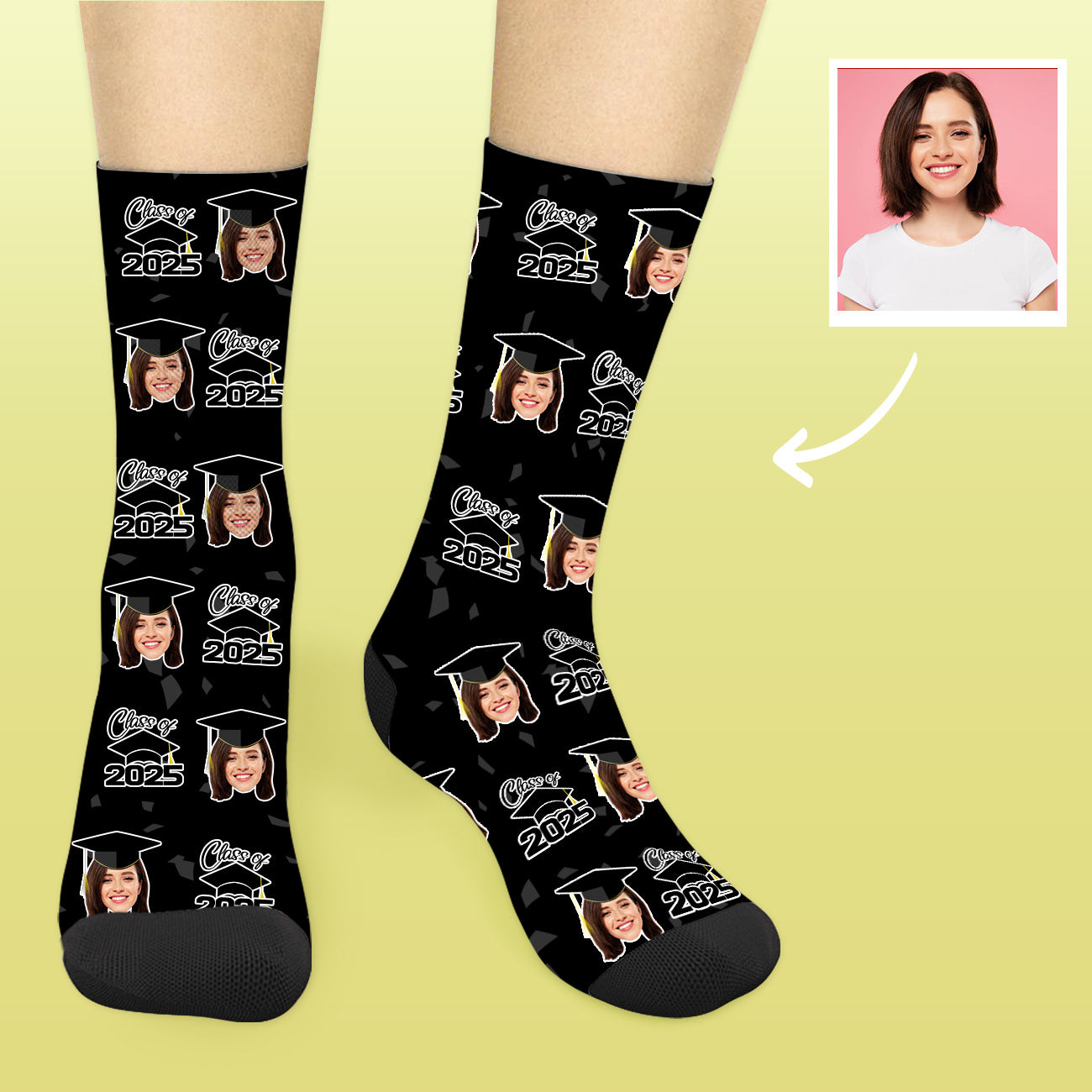 Personalisierte Abschluss Socken 2025 Mit Foto Individuelle Graduation Geschenke Für Sie Und Ihn