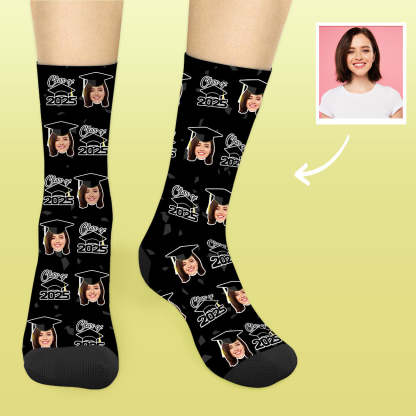 Personalisierte Abschluss Socken 2025 Mit Foto Individuelle Graduation Geschenke Für Sie Und Ihn
