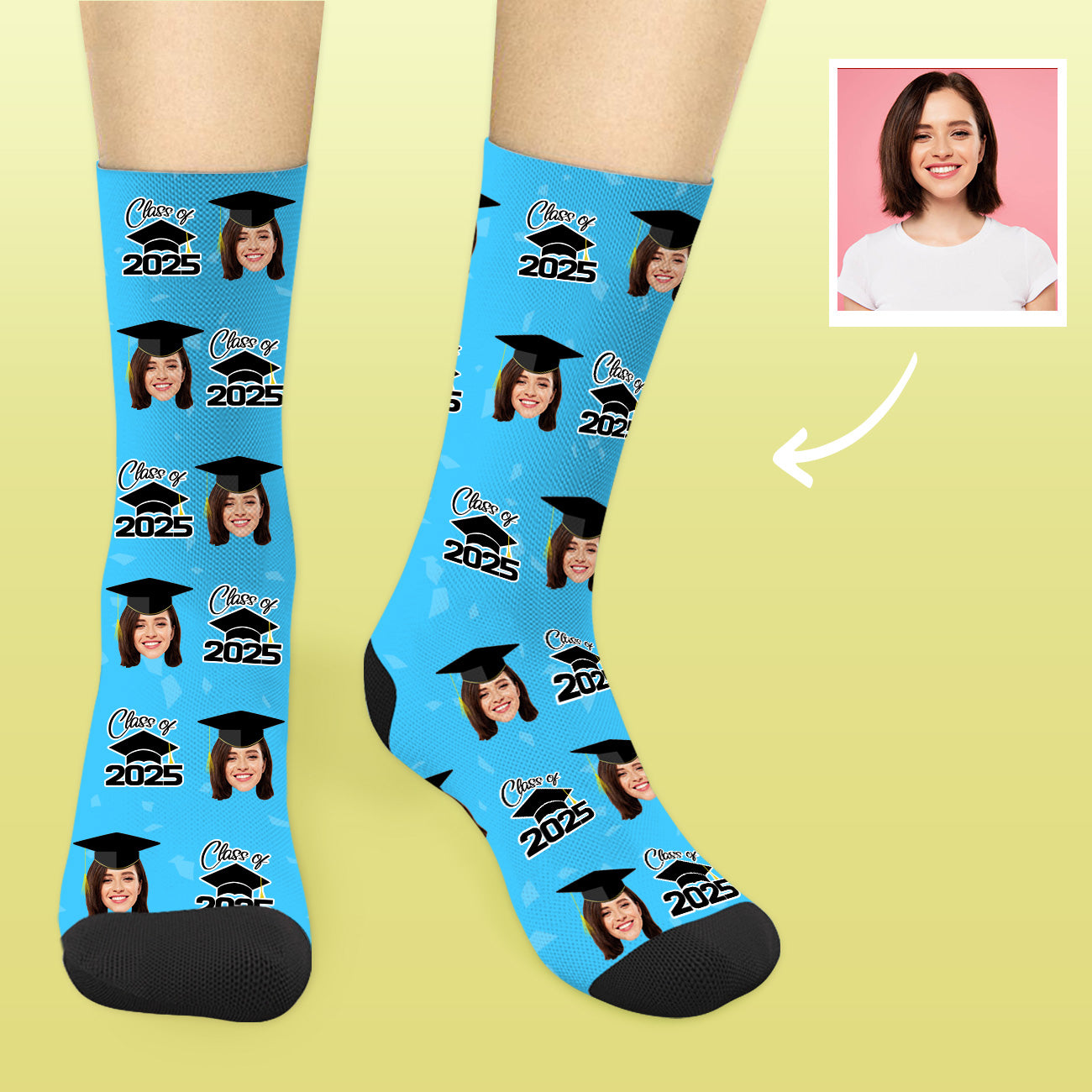 Personalisierte Abschluss Socken 2025 Mit Foto Individuelle Graduation Geschenke Für Sie Und Ihn