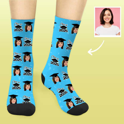 Personalisierte Abschluss Socken 2025 Mit Foto Individuelle Graduation Geschenke Für Sie Und Ihn