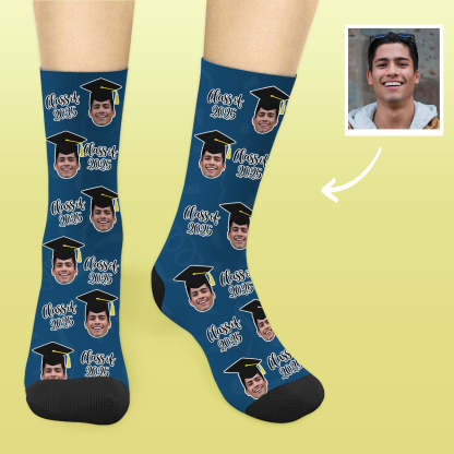 Personalisierte Abschlussgeschenk Socken Klasse Von 2025 Mit Foto Graduation Geschenke Für Sie Und Ihn