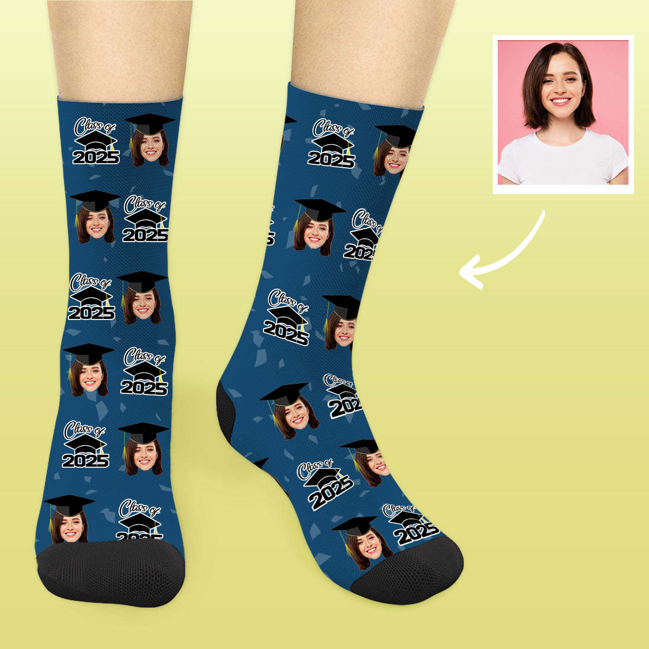 Personalisierte Abschluss Socken 2025 Mit Foto Individuelle Graduation Geschenke Für Sie Und Ihn