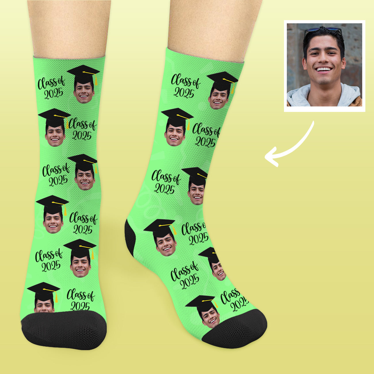 Personalisierte Abschlussgeschenk Socken Klasse Von 2025 Mit Foto Graduation Geschenke Für Sie Und Ihn