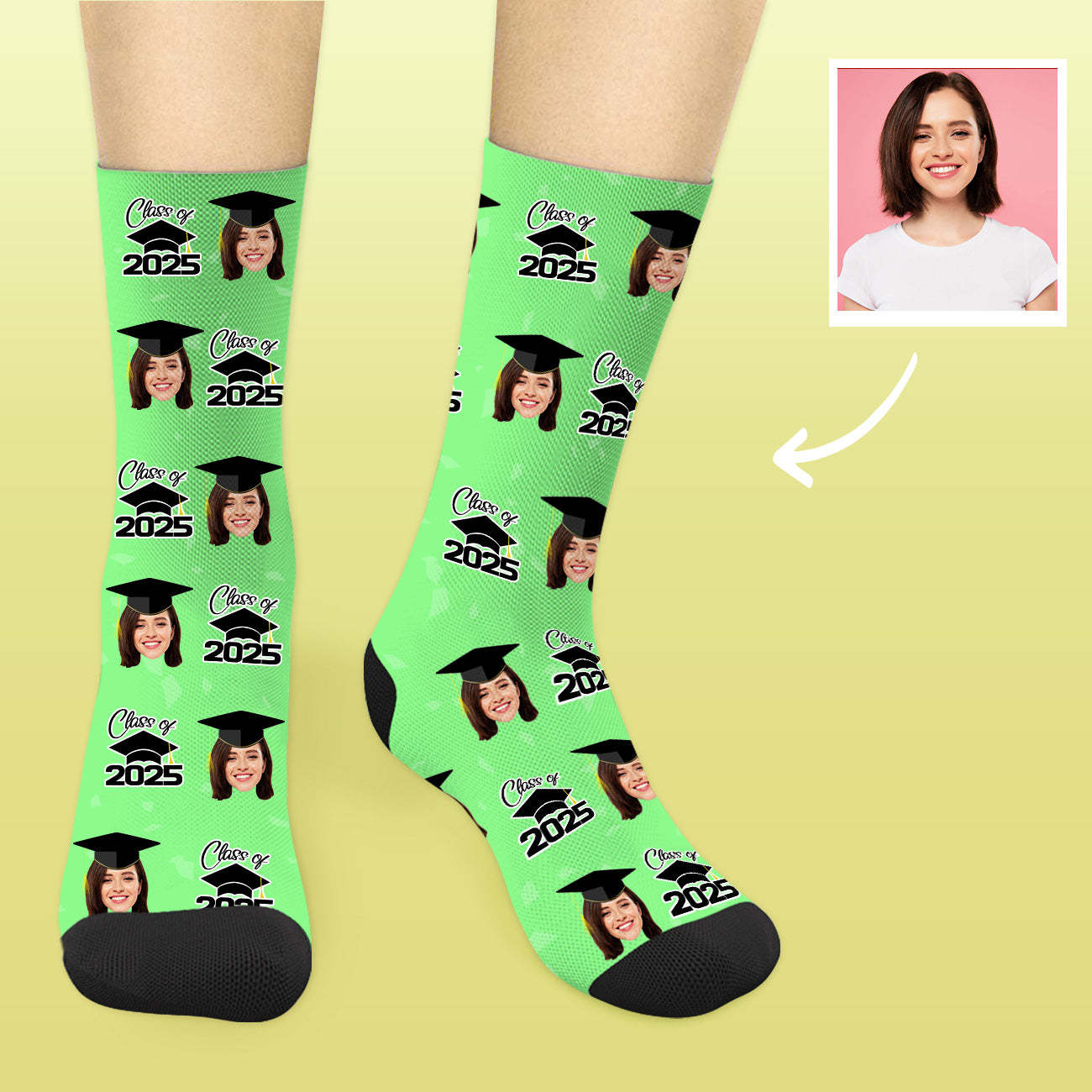 Personalisierte Abschluss Socken 2025 Mit Foto Individuelle Graduation Geschenke Für Sie Und Ihn