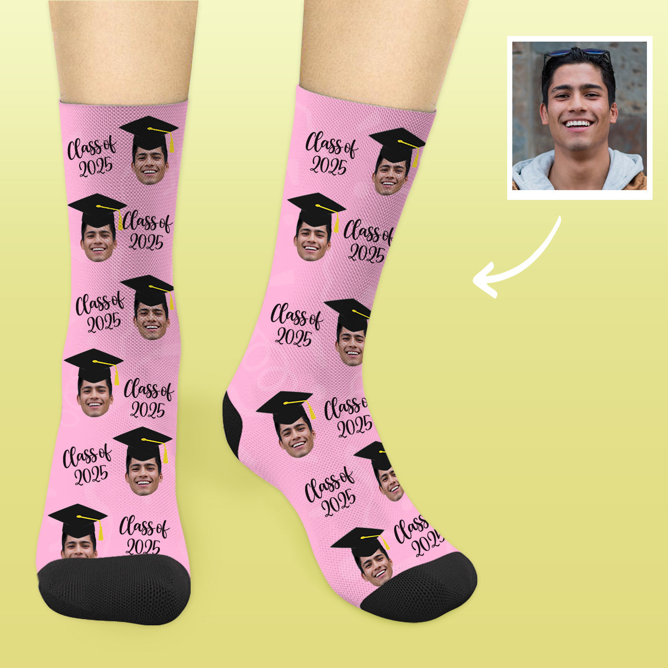 Personalisierte Abschlussgeschenk Socken Klasse Von 2025 Mit Foto Graduation Geschenke Für Sie Und Ihn