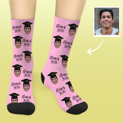 Personalisierte Abschlussgeschenk Socken Klasse Von 2025 Mit Foto Graduation Geschenke Für Sie Und Ihn