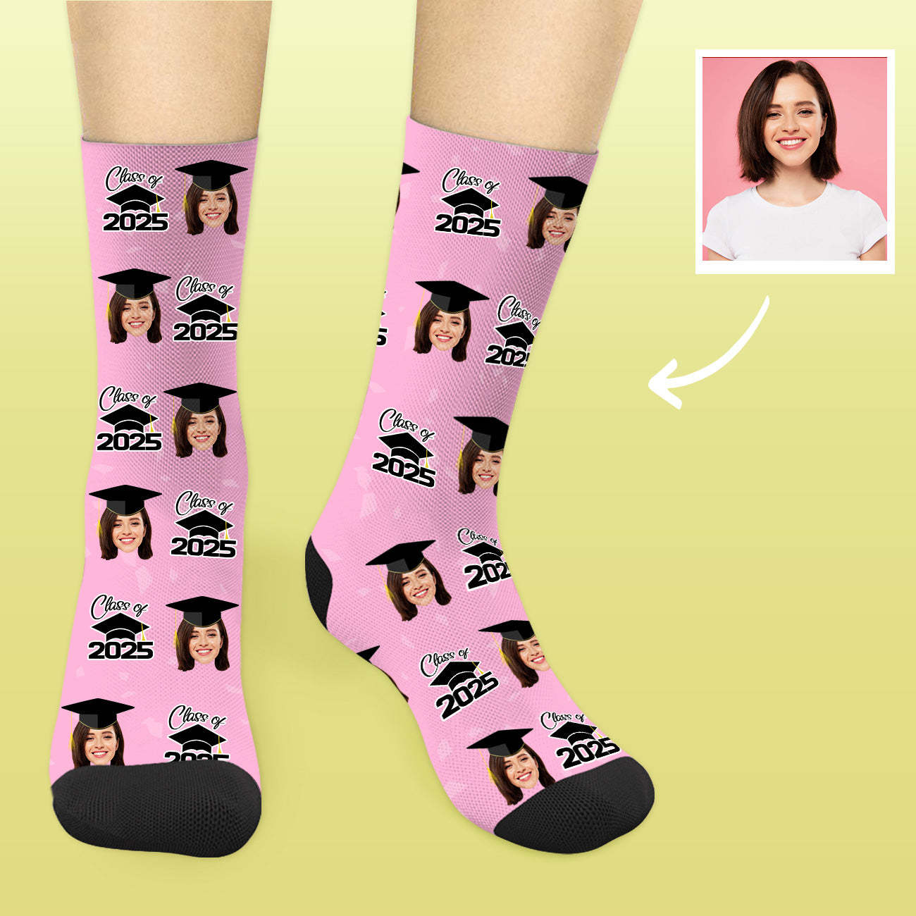 Personalisierte Abschluss Socken 2025 Mit Foto Individuelle Graduation Geschenke Für Sie Und Ihn