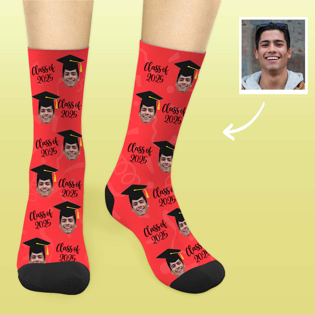 Personalisierte Abschlussgeschenk Socken Klasse Von 2025 Mit Foto Graduation Geschenke Für Sie Und Ihn